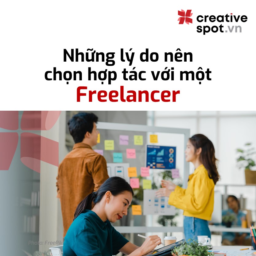 3 FREELANCER ĐANG LÀM VIỆC CÙNG NHAU TẠI VĂN PHÒNG